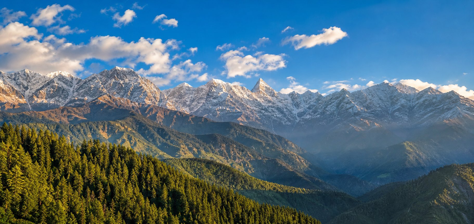 Triund Trek with panoramic Himalayan mountain views