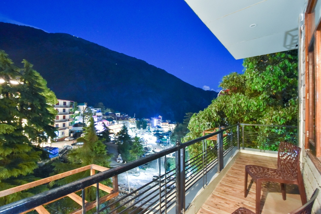 Evening view from a private balcony